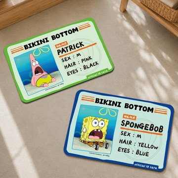 SpongeBob比奇堡居民ID皮革超薄止滑踏墊