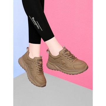 真皮黑色運動鞋女2025年春夏季新款防水休閑旅游鞋防滑輕便工作鞋