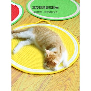 貓抓板窩圓形貓爪板耐磨不掉屑貓窩抓盤一體不掉屑貓玩具貓咪用品