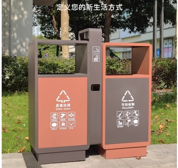 戶外垃圾桶不銹鋼 室外分類果皮箱公園景區市政街道大號環衛垃圾箱