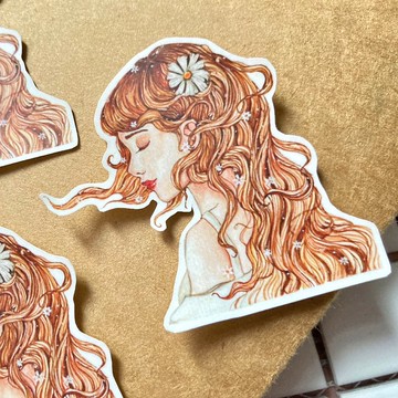 \限時優惠/ 雛菊女孩 1枚 | 手帳貼紙  交換禮物