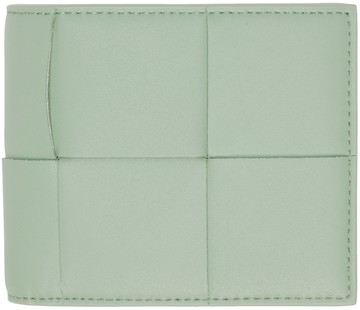 Bottega Veneta 绿色双折钱包