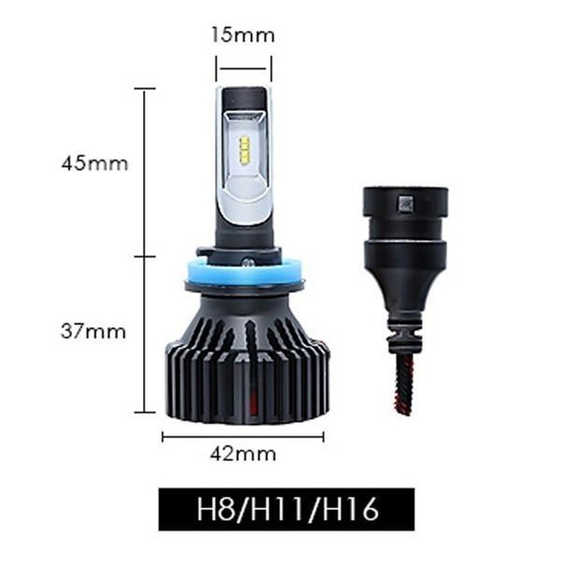 プリウス 30系 LED フォグランプ H8/H11/H16 バルブ 6000K/16000LM/30W