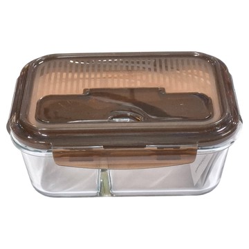 LocknLock 樂扣樂扣 分隔玻璃保鮮盒  1個容器 + 1個蓋子  1個