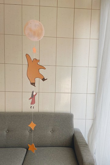 月光下跳舞 紙掛飾