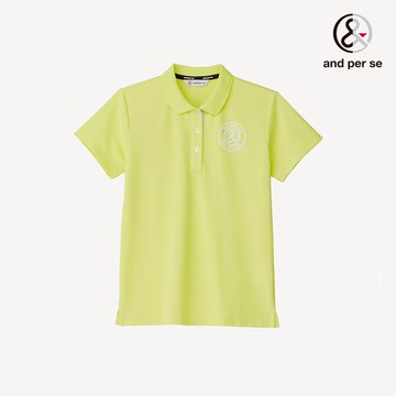 【and per se】女款綠色吸濕快乾性UV防護乾爽舒適基本必備POLO衫 DLT207V1