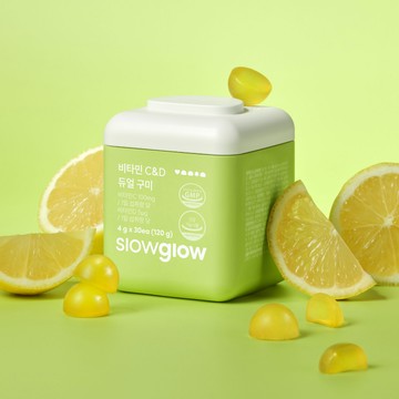 Slowglow Vitamin C & D Dual Gummy 30 Gummies (1-month supply)