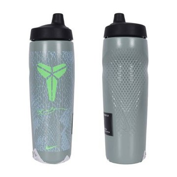 NIKE KOBE 擠壓水壺 24OZ-慢跑 單車 自行車 登山 運動水壺 N101521604124 霧綠灰螢綠