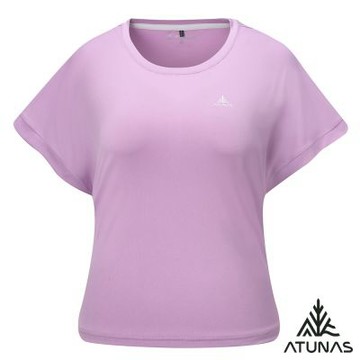 【ATUNAS 歐都納】女款循環ATUNAS-TEX短袖T恤A2TS2609WC霧紫/透氣/排汗/防曬/都會休閒