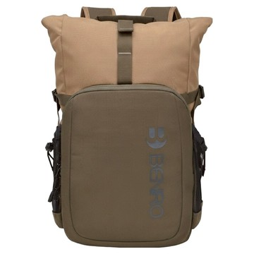 BENRO 百諾 微行者系列 雙肩攝影背包 Incognito B200 可容納1機3鏡1閃 後側拉鍊開口設計 休閒簡約外觀搭配時尚捲蓋設計  卡其色  1個