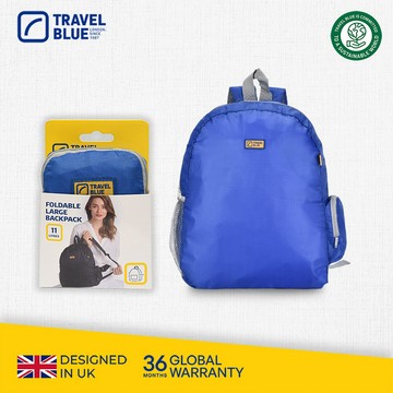 【Travel Blue 藍旅 】Foldable 摺疊背包 (11L)  旅行背包 (全球保固36個月)TB068