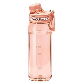 道奇水壺 水壺 大容量水壺 TRITAN 簡約水壺 透明水壺 運動水壺 冷水壺 環保杯 吸管水壺 26 x 8cm  珊瑚粉  940ml  1個