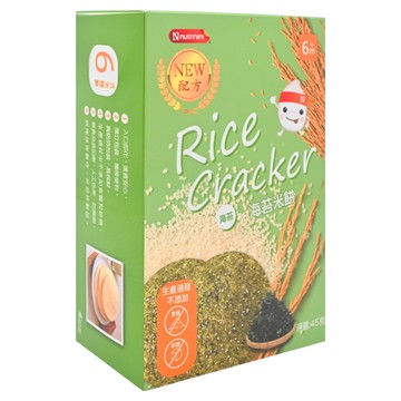 Nutrinini 脆妮妮 海苔米餅 無糖無鹽 烘烤非油炸 獨立小包裝 10入  海苔  45g  1盒