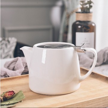 優品#陶瓷泡茶壺 #花茶壺泡茶壺陶瓷 陶瓷帶蓋泡茶壺 大容量耐高溫花茶養生壺濾網 高檔家用涼水冷水壺666