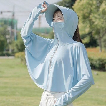 【小悅居】2026大帽檐衣女夏季防曬新款冰絲戶外外套披肩紫外線遮陽透氣短款網紅同款、熱門單品 人氣好物