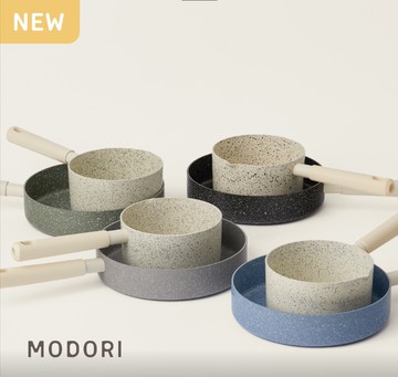 【blank.】MODORI 磨石湯鍋/平底鍋 (四色/不沾鍋/導熱快/電磁爐可用)