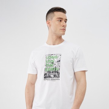 GIORDANO 男裝趣味印花上衣 WWS系列 - 48 標誌白