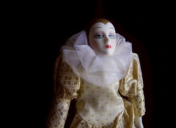 【老時光 OLD-TIME】早期義大利威尼斯藝術節手工製陶瓷人偶擺飾