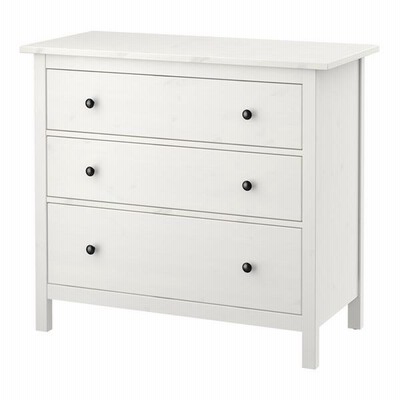 【IKEA/イケア/通販】HEMNES ヘムネス チェスト（引き出し×3）, ホワイトステイン[3](10355689)