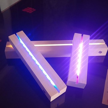 ✨臺灣出貨✨供應手工錘子畫實木充電底座琉璃畫玻璃畫底座亞克力擺件底座定製