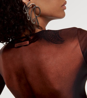 Jean Paul Gaultier Tattoo trompe-l'œil jersey bodysuit