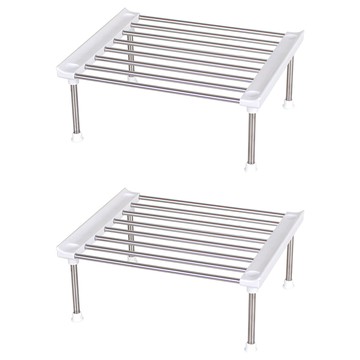 k-living 碗盤收納架  小(25 x 20 x 10cm)  白色  2個