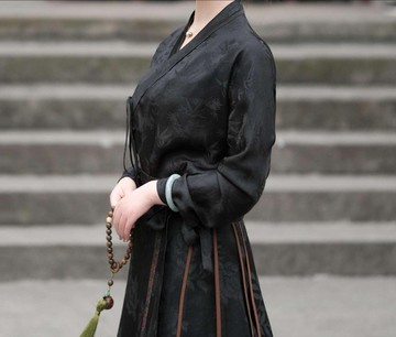 清澹 香云紗中式復古 開襟黑色小衫