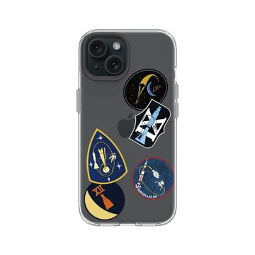 iPhone 15 Clear 透明 - NASA - 太空人任務徽章