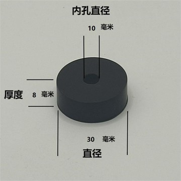 橡膠減震墊加厚工業緩衝墊空調隔音降噪防震墊圓形緩衝墊圈黑色墊