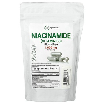Micro Ingredients, Niacinamide (Vitamin B3), 400 Capsules (500 mg per Capsule)