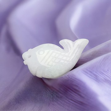 冰糯翡翠魚吊飾 | 天然緬甸玉翡翠A貨 | 送禮