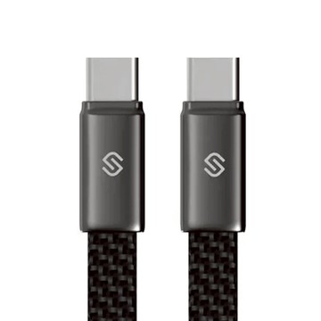 SEEK240W鋅合金C-to-C充電傳輸線CB-CTC-L57-BK