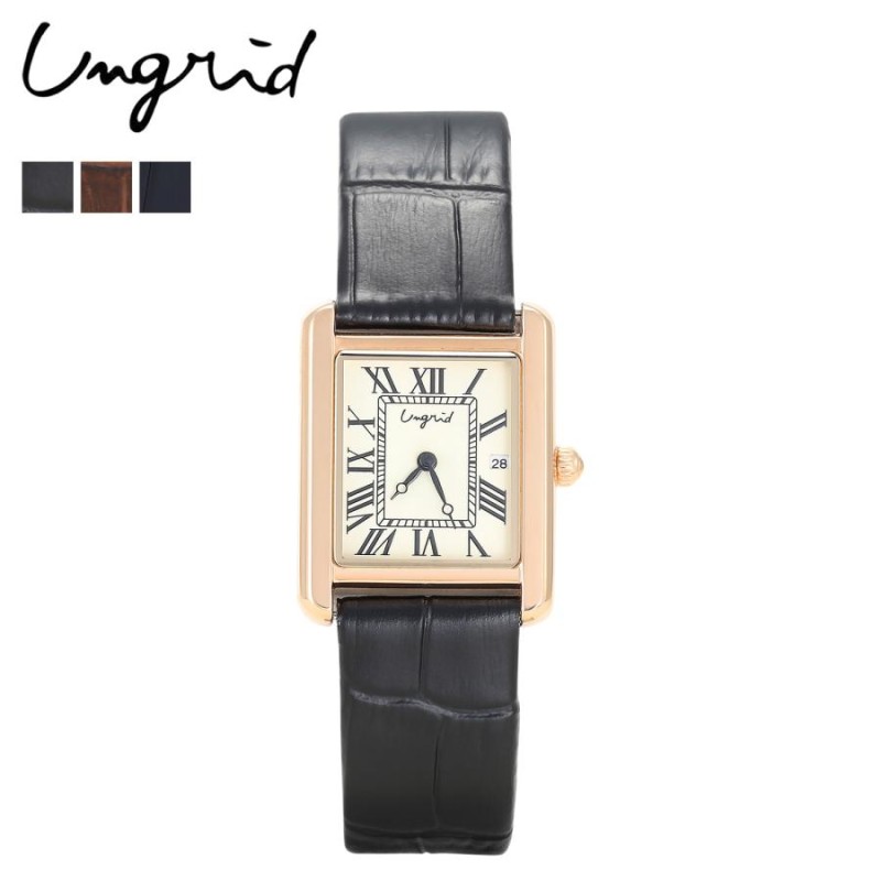 Ungrid アングリッド 腕時計 レディース CLASSICAL SQUARE LEATHER ...