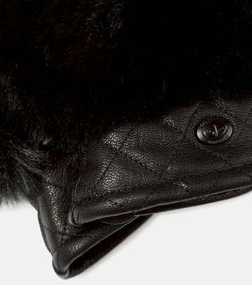 Goldbergh Hill faux shearling and leather mittens