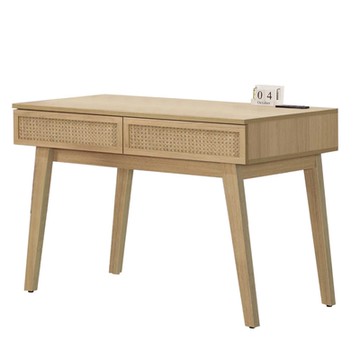 文創集 神奈川編織紋3.7尺二抽書桌-112x60x75cm免組