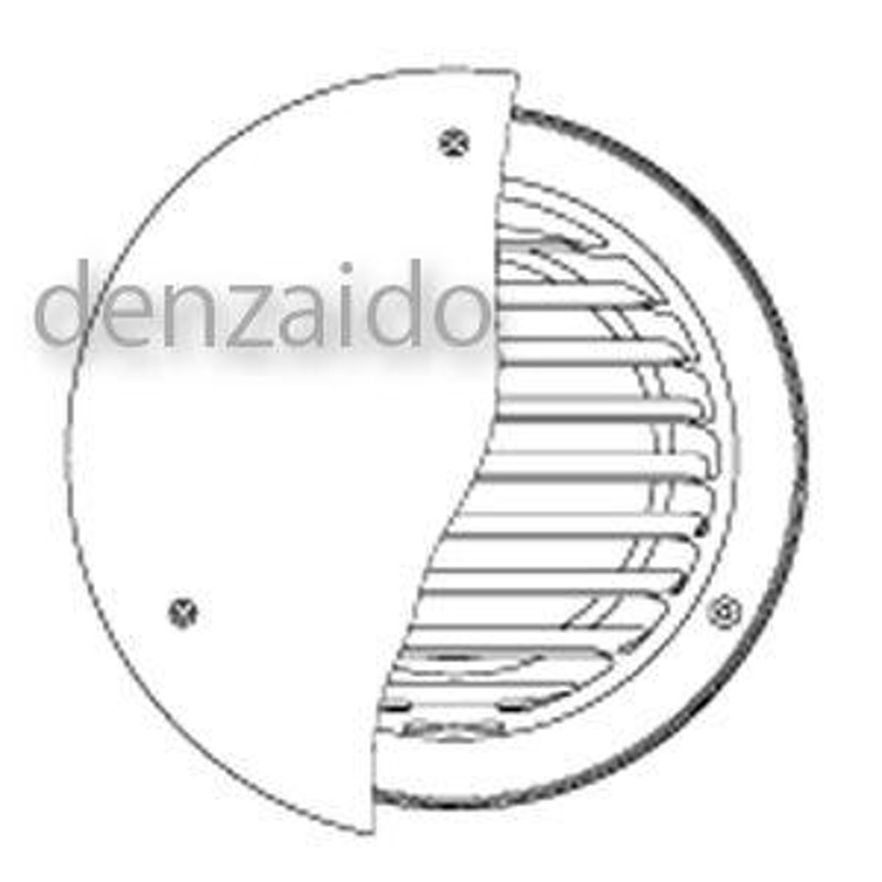 バクマ工業 丸型防風板付換気口 ルーバー脱着式 低圧損 取付穴付