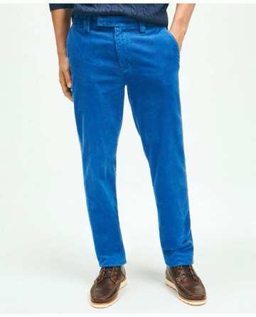 Brooks Brothers Men's Milano Slim-Fit Wide-Wale Corduroy Pants | Blue | Size 36 34