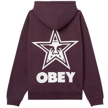 OBEY 112470224-PMP BOLD STAR PULLOVER HOODIE 帽T (紫色)