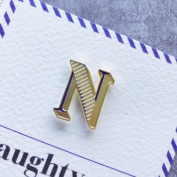N / Naughty-琺瑯徽章卡－附信封 開學季 情人卡 萬用字母卡