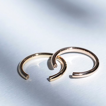 K14PG/K14YG x 鑽石 0.02 克拉 Douce