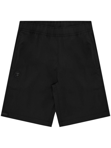 AAPE BY *A BATHING APE® - Moonface logo-patch shorts - men - Nylon/Spandex/Elastane - L - Black
