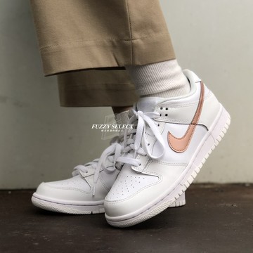 【逢甲 FUZZY】Nike Dunk Low White Pink GS 白粉 玫瑰金 DH9765-100