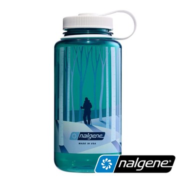【美國 Nalgene】寬口水壺1000c.c河流 彩繪玻璃系列(Sustain)『森林』682023-0218 戶外 露營 登山 隨身水壺 環保水壺 運動水壺 輕量水壺