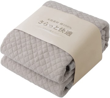 【折300+10%回饋】【日本代購】Niceday 床墊灰色寬版雙人床尺寸(Wide King,200厘米×200厘米) 棉100% 毛絨面料春夏秋冬四季通用不悶熱乾爽毛巾面料可洗褥墊長毛絨215178N8