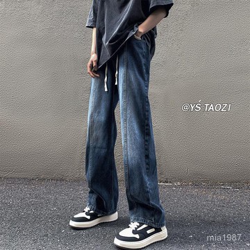 【牛仔褲】牛仔褲 夏季牛仔褲 男生長褲 長褲男 休閒長褲 直筒牛仔褲 寬鬆牛仔褲 學生牛仔褲 百搭復古牛仔褲 304B