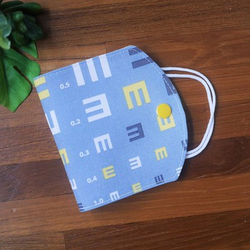 口罩暫存套/口罩收納套=視力檢查表=灰藍(共3色)