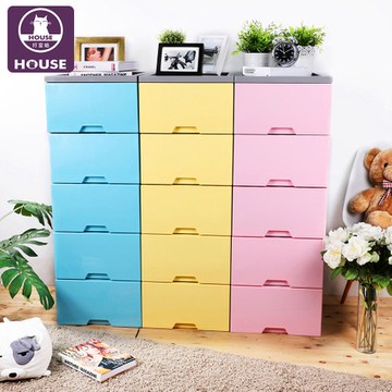 【HOUSE】馬卡龍五層收納櫃-DIY簡易組裝(三色可選)黃色