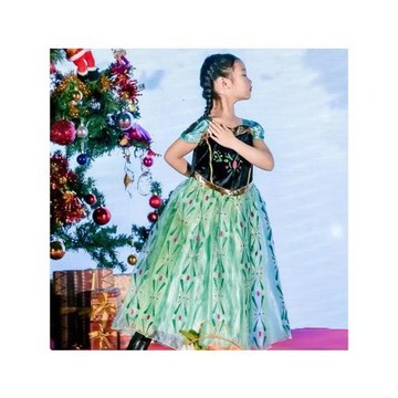 安娜公主裙女童迪士尼公主裝扮六一兒童萬圣節cosplay表演服裙子