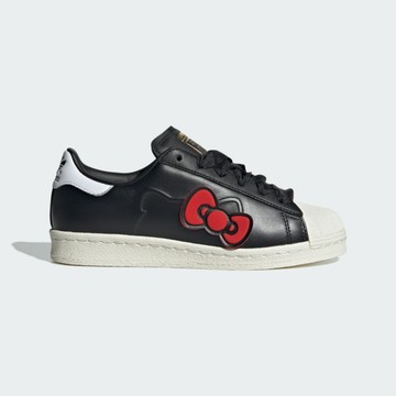 Adidas 愛迪達 Superstar 82 [IF4399] 女 休閒鞋 貝殼鞋 Hello Kitty 舒適 黑紅