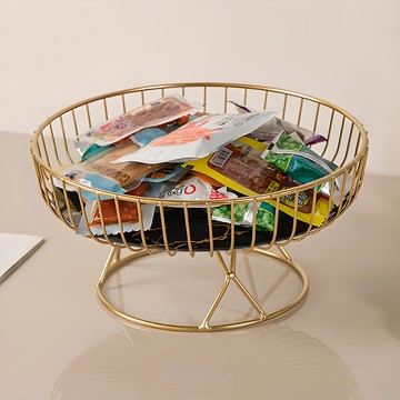 efactory Judy N 室內裝飾鐵製托盤零食籃  黑色  中號 23 x 12.5cm  1個